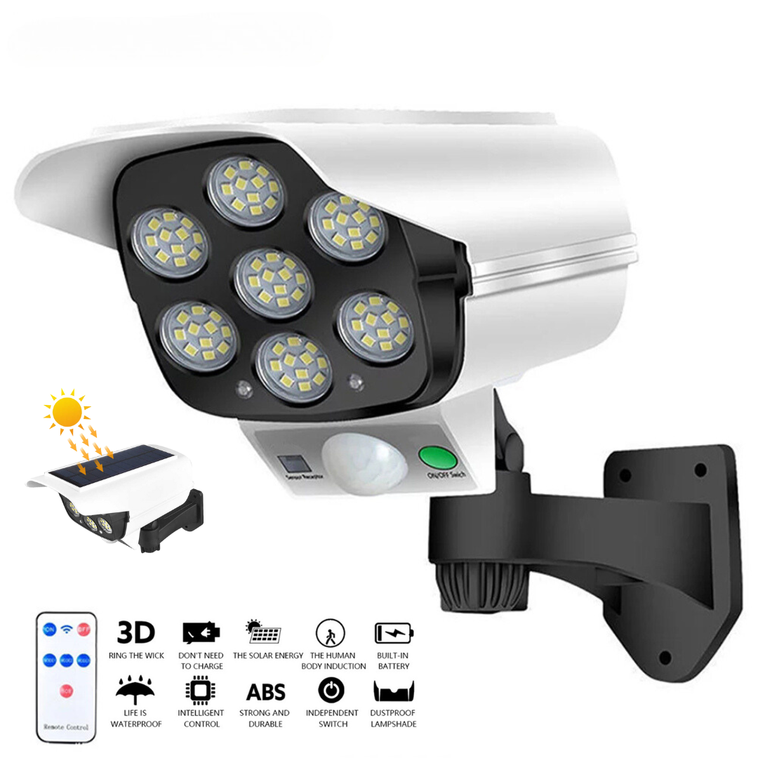 12PCS-1.png Projecteur Mural Solaire Forme Camera Détecteur De Mouvement - الصورة 1