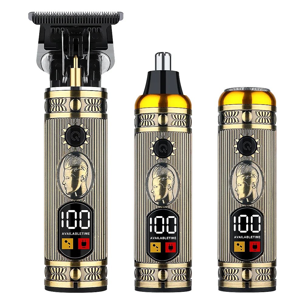 6-25.jpg Rasoir professionnel multifonction 3en1 Étanche en acier Rechargeable USB - الصورة 1