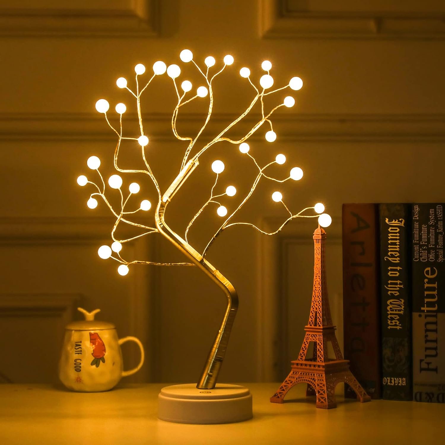 71V8pL1yeL._AC_SL1500_-1-2.jpg lampe de Table Arbre lumineux style bonsaï - الصورة 1