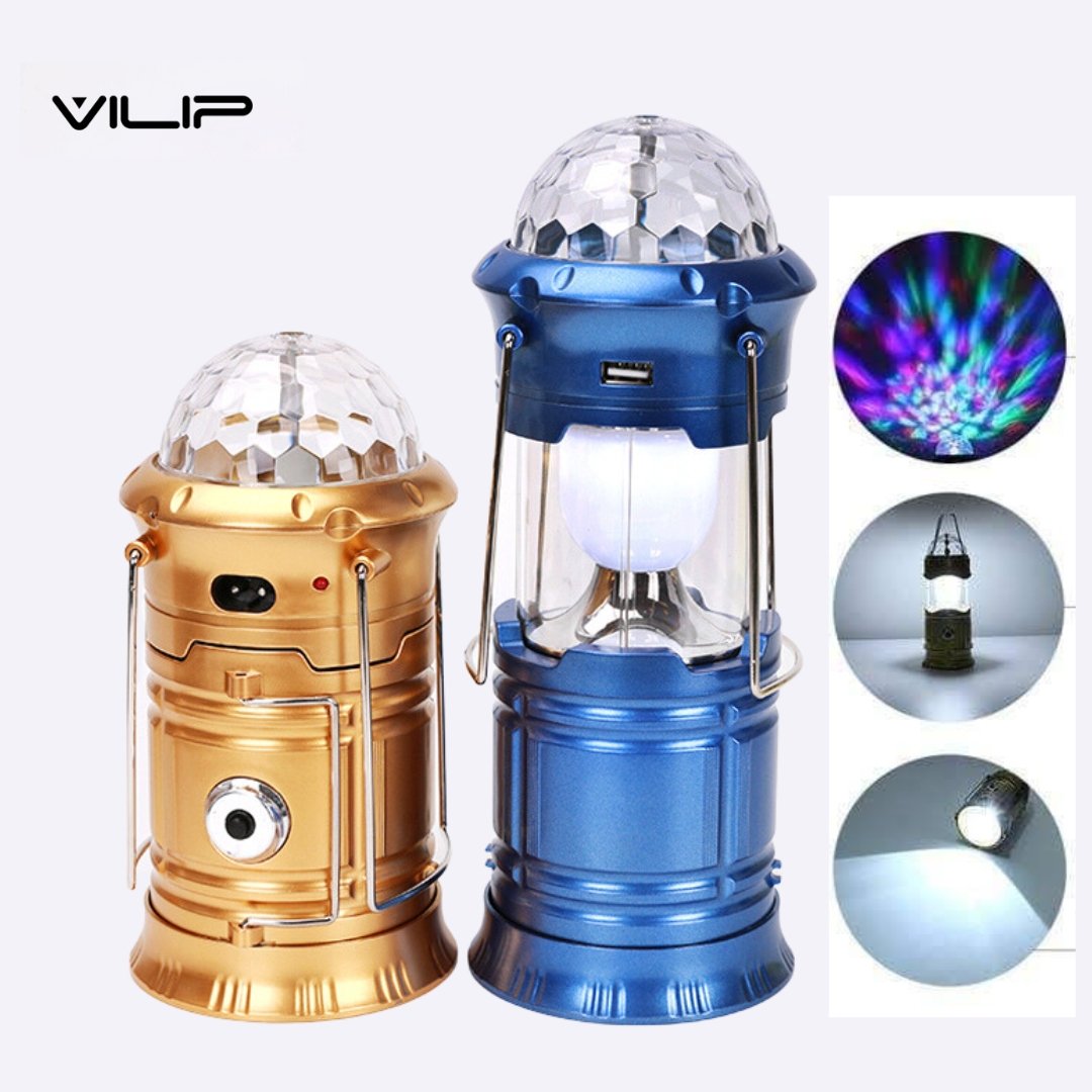 xr:d:DAFinxpG8j4:104,j:48047757212,t:23052715 Camping light lantern 3IN1 multi-fonction Rechargeable lamp ,torch ,disco ball rotatif - الصورة 1