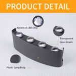 ⁦Applique Murale étanche LED 8W Lumière Blanc Chaud 6500K – مصباح جداري⁩ - الصورة ⁦2⁩