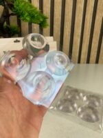 ⁦8 Pcs Protections de poignées de porte en silicone transparent – واقيات مقابض الأبواب من السيليكون الشفاف⁩ - الصورة ⁦3⁩