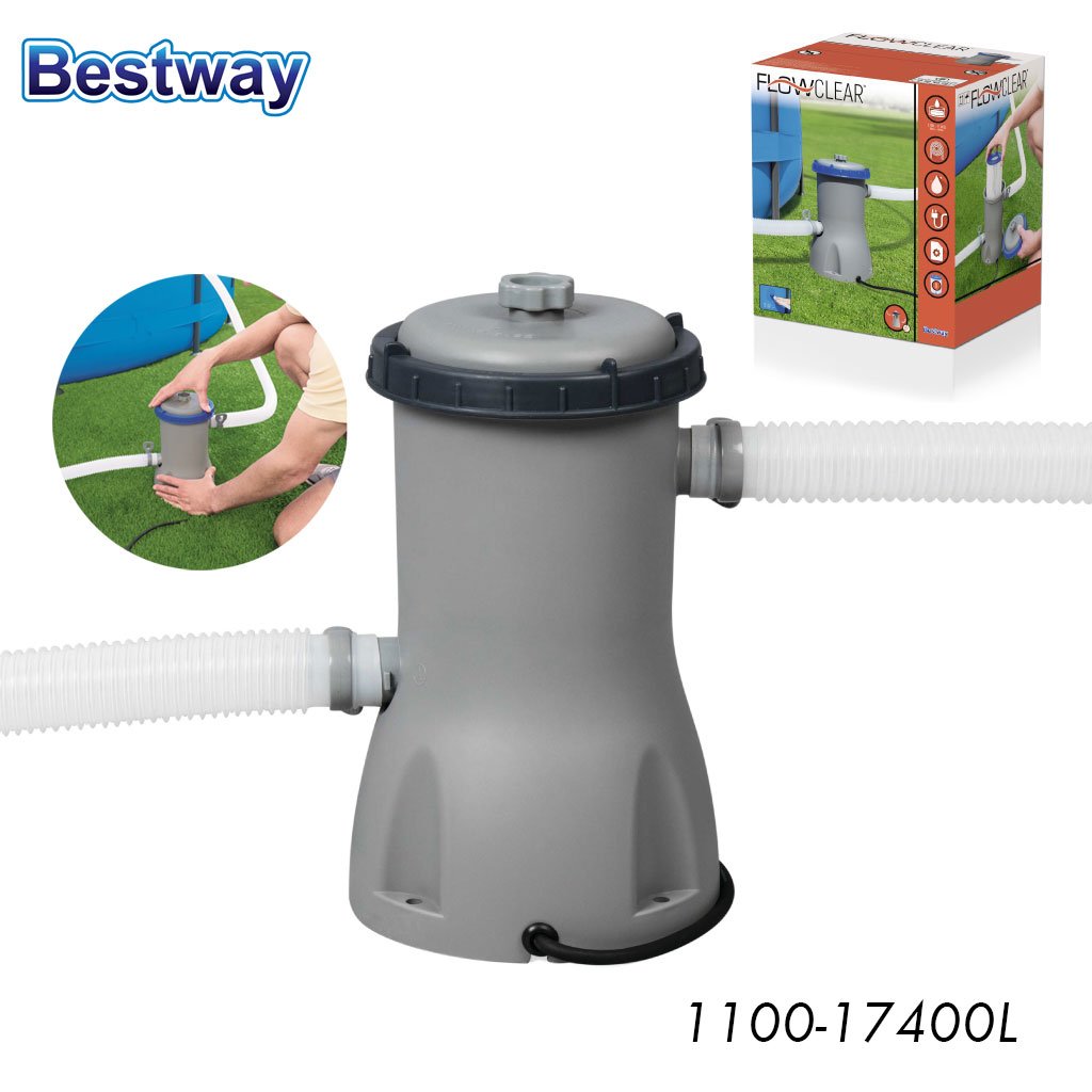 Bestway-Filtre-pompe-58386-cnc-2.jpg FlowClear Pompe de Filtre à Cartouche 1100-17400L Bestway 58386 - الصورة 1