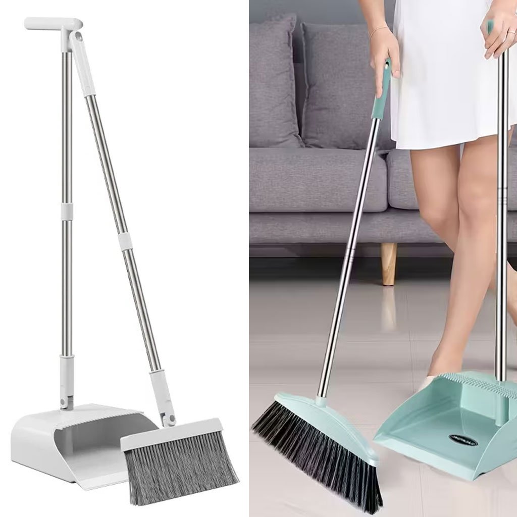 Broom-Set-cnc-1.jpg Ensemble Balai et Pelle pour le Nettoyage des Sols Intérieurs – طقم مكنسة تنظيف الأرضيات - الصورة 1