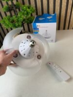 ⁦Ventilateur de plafond rétractable avec lumière réglable et télécommande⁩ - الصورة ⁦9⁩