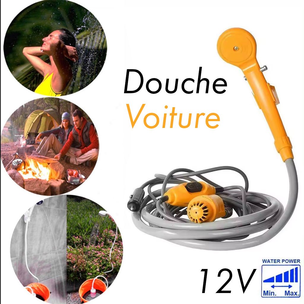 Car-Shower-cnc.jpg Douche Extérieure Portable Pour Camping et Voiture DC 12 V - الصورة 1