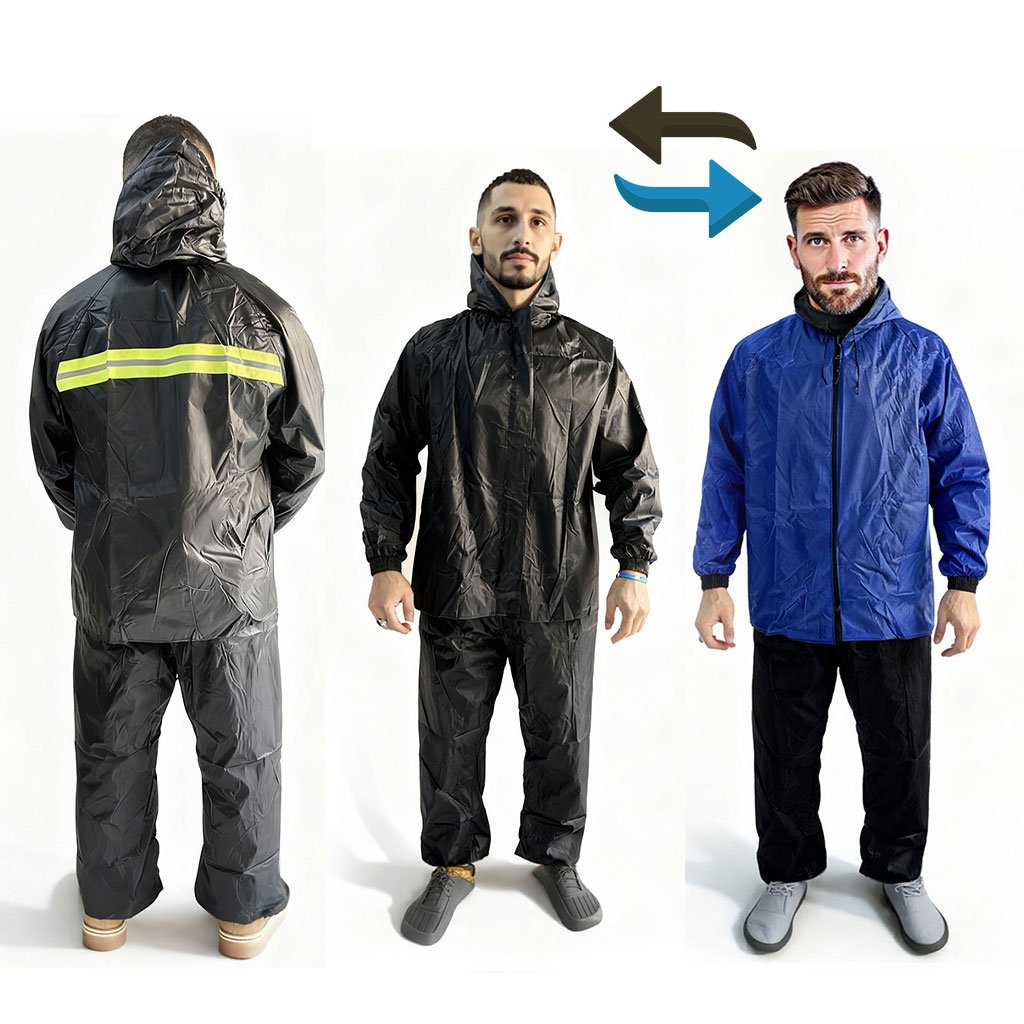 Combinaison-CNC2.jpg Ensemble De Pluie Imperméable Veste Et Pantalon avec Doublure Intérieure V2 – بدلة مقاومة للماء سميكة - الصورة 1