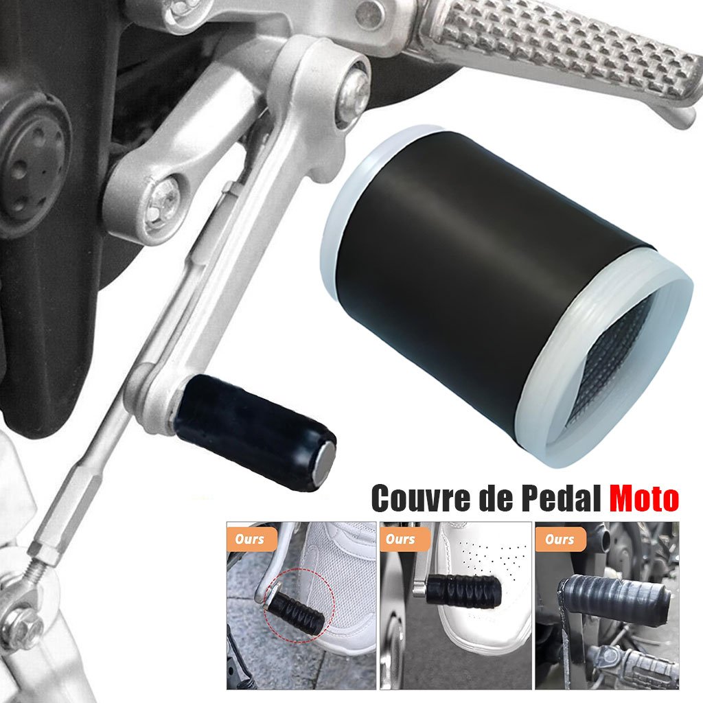 Couvre-pedal-v2-cnc-1.jpg Protège Chaussures pour Moto en Caoutchouc Durable – أداة حماية الأحذية لسائقي الدراجات - الصورة 1
