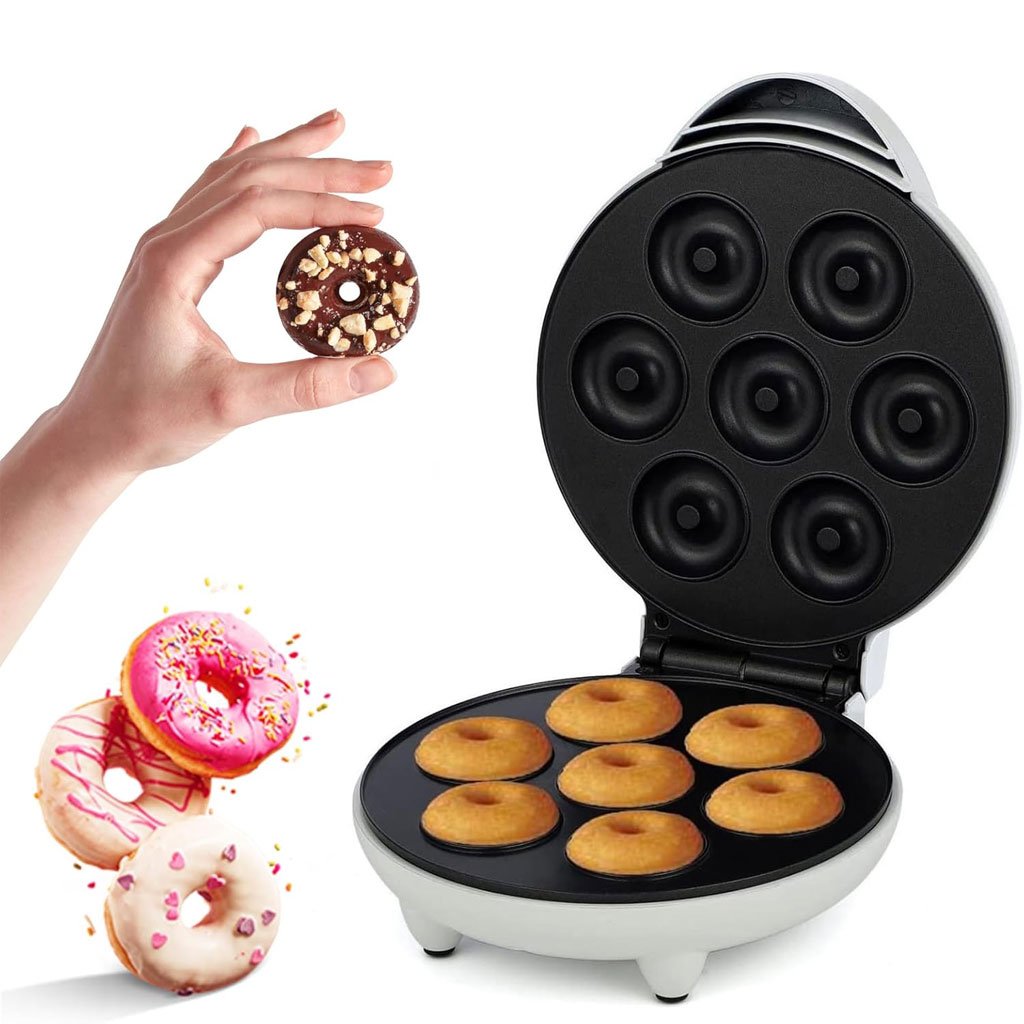 Donuts-machine-cnc-1.jpg 🍩 ماكينة صنع الميني دونات – 7 وحدات، تسخين مزدوج، وطبقة مانعة للالتصاق - الصورة 1