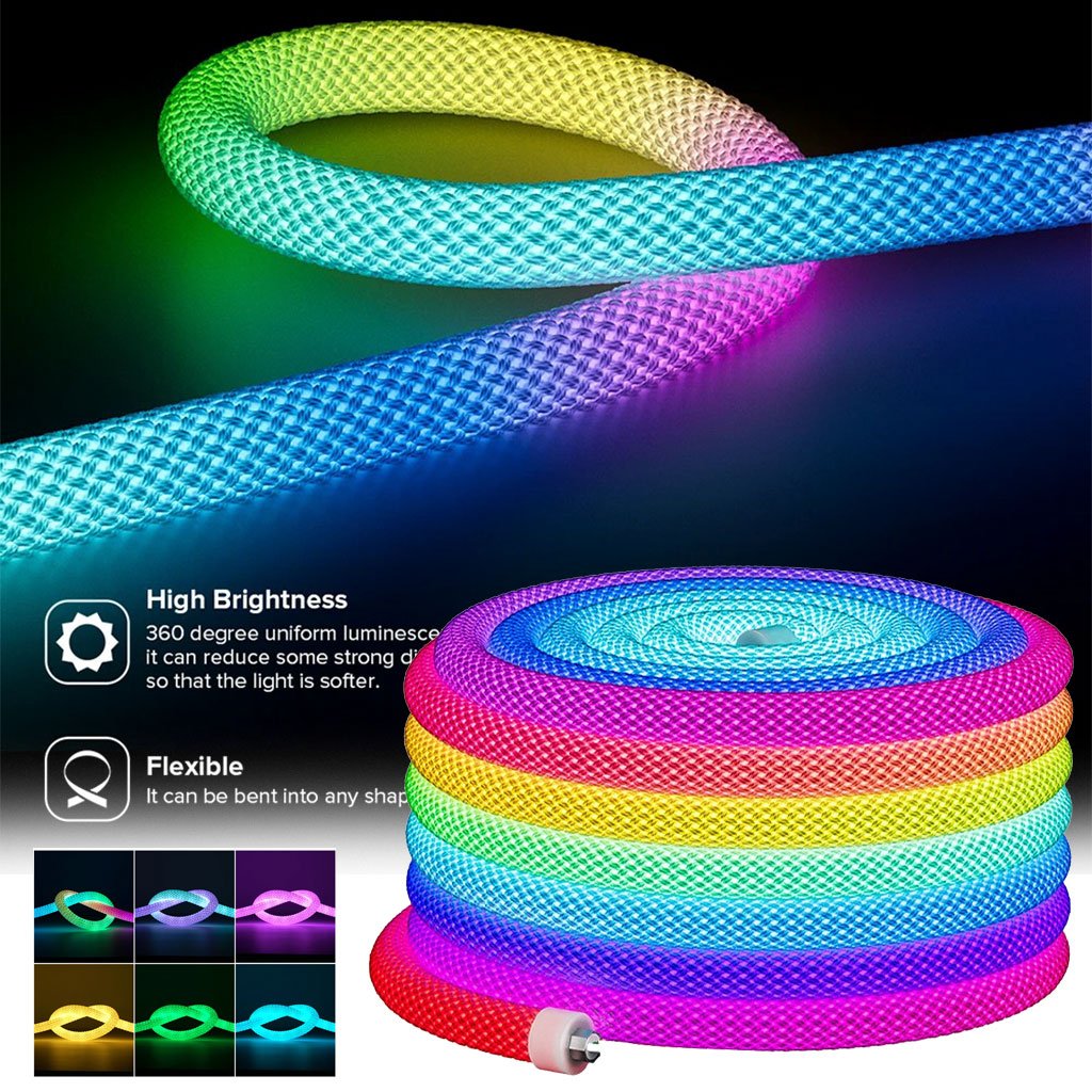 ED-Neon-RGB-CNC-1.jpg Bande LED Néon RGB motif réticulaire rond à 360 degrés flexible – شريط إضاءة ملونة - الصورة 1