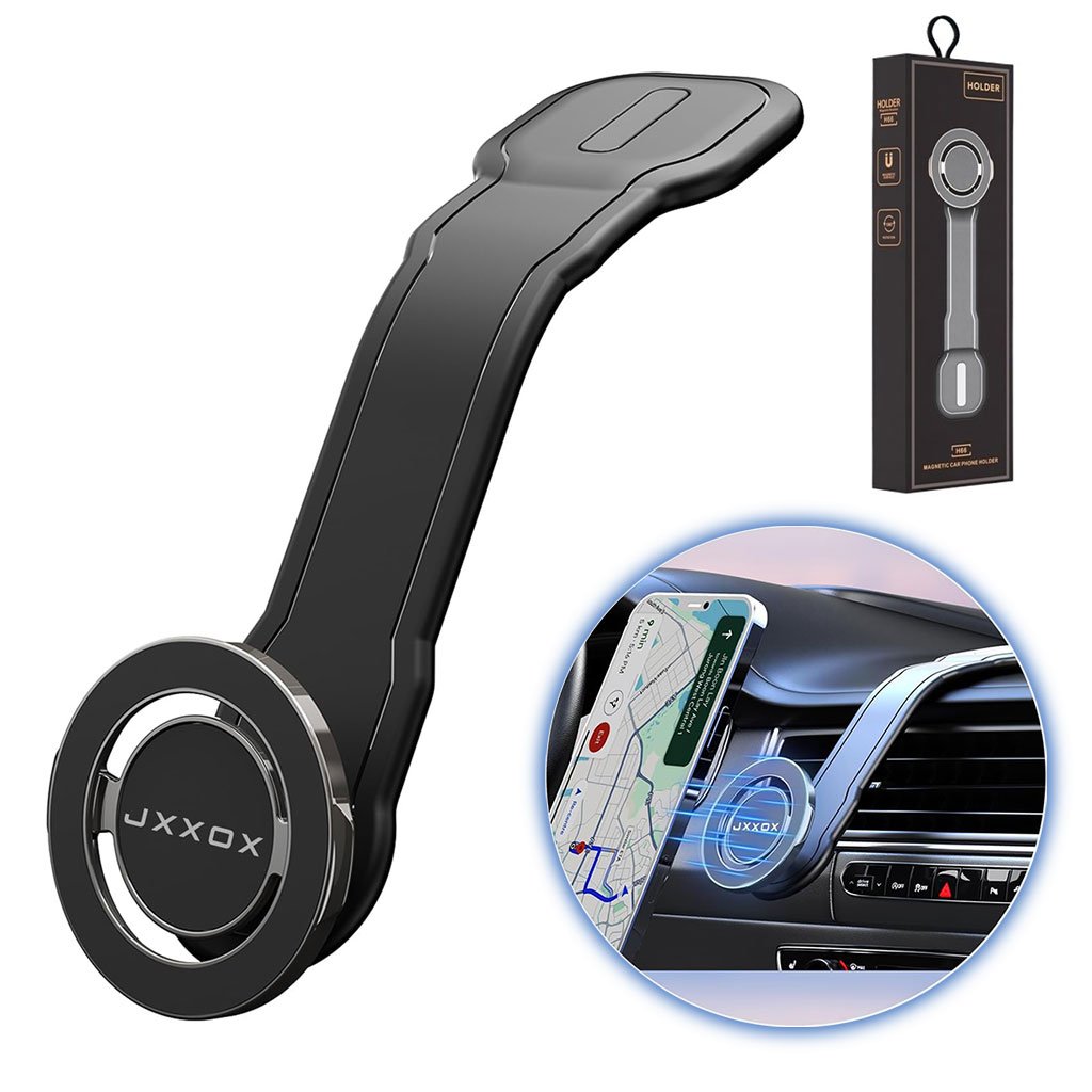 H66-CNC.jpg Support de Téléphone avec Bras Pliable Ultra Magnétique pour Voiture – حامل هواتف مغناطيسي - الصورة 1