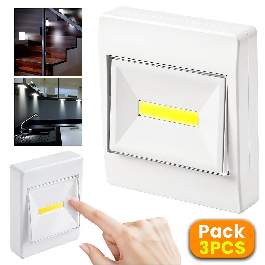 MS8508-CNC-1.jpg Pack de 3 Lampes Interrupteur LED COB pour Placard – طقم مصابيح إضاءة منزلية - الصورة 1