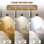⁦Applique murale Double Tète avec 3 températures de couleur et 3 niveaux de luminosité 1Pcs – مصباح حائط مثالي لغرف النوم⁩ - الصورة ⁦3⁩