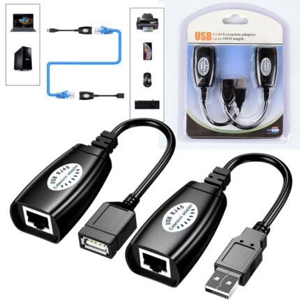Rallonge de câble USB sur RJ45 2Pcs Longueur jusqu’à 150 m