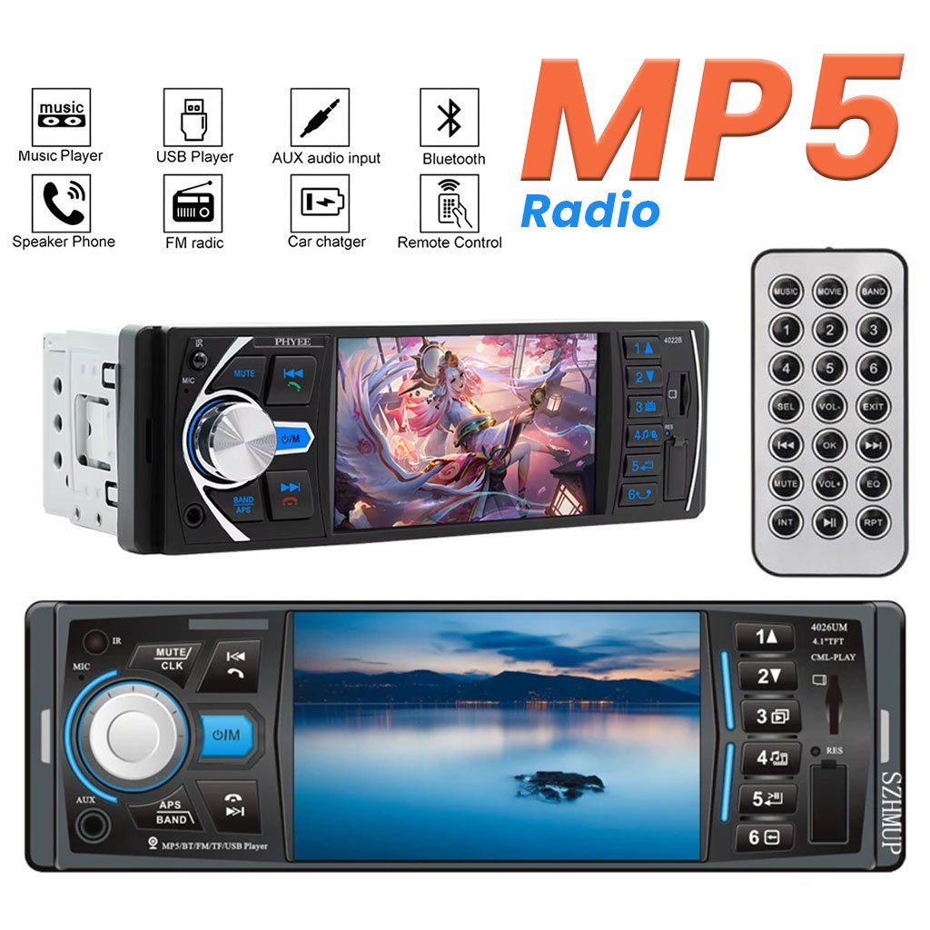 Radio-4026-cnc-1.jpg Autoradio MP5 4.1 Pouces FM Radio Ecran HD 4026UM – مشغل راديو السيارات - الصورة 1