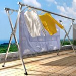 ⁦Séchoir à linge rétractable pour économiser de l’espace en acier inoxydable – علاقة ملابس الغسيل⁩ - الصورة ⁦2⁩