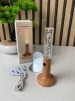 ⁦Applique murale rechargeable en bois avec détecteur de mouvement effet glow – مصباح جداري محمول⁩ - الصورة ⁦6⁩