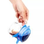 ⁦6 couvercles en silicone, extensibles, réutilisables, hermétiques, pour conservation des aliments, pour micro-ondes, pour la cuisine⁩ - الصورة ⁦10⁩