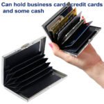 ⁦Étui portefeuille en acier noir avec protection RFID pour 6 cartes de crédit – محفظة بطاقات الإئتمان⁩ - الصورة ⁦6⁩