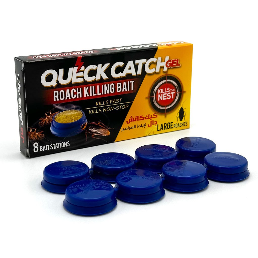 queck-catch-1.jpg Gel Pièges anti-cafards pour infestation intérieure et extérieure – جال لإبادة الصراصير - الصورة 1