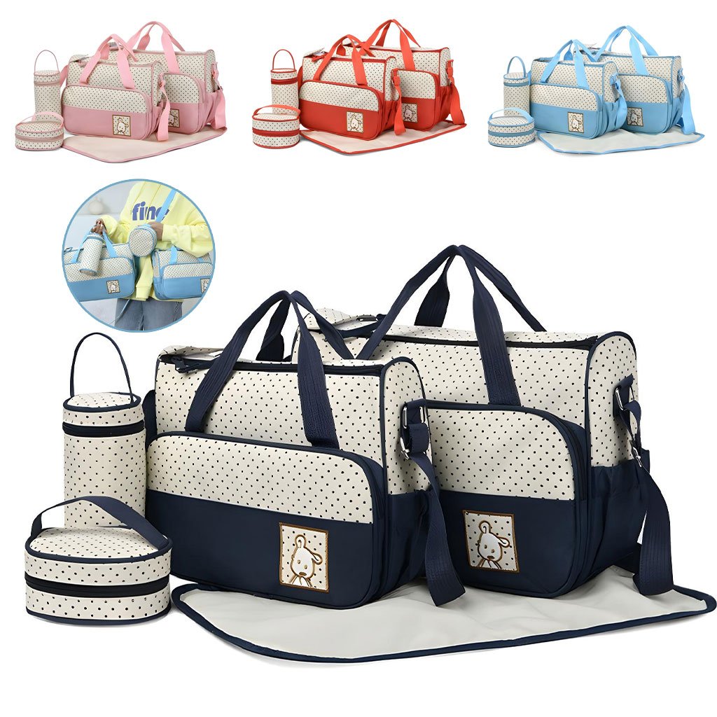 sac-maman-cnc-2.jpg Ensemble de Sacs à Langer Multifonction 5Pcs - الصورة 1