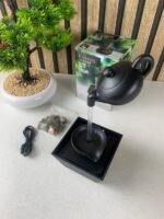 ⁦Fontaine théière flottante décoration de table avec lumières LED et pierres – نافورة مياه على شكل إبريق شاي عائم⁩ - الصورة ⁦6⁩