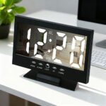 ⁦Réveil Numérique Miroir LED Moderne DS-8082L – ساعة منبه رقمي⁩ - الصورة ⁦3⁩