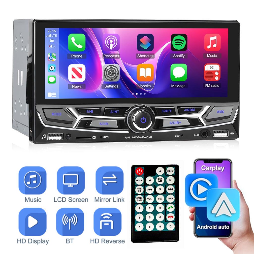 G-551-CNC.jpg Autoradio 2 Din avec Carplay et Android Auto Ecran Tactile avec Mirror Link – جهاز راديو سيارة - الصورة 1