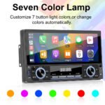 ⁦Autoradio 2-DIN avec écran tactile, USB-C, Bluetooth, Wi-Fi, CarPlay et Android Auto – جهاز راديو سيارة⁩ - الصورة ⁦2⁩