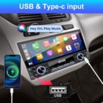 ⁦Autoradio 2-DIN avec écran tactile, USB-C, Bluetooth, Wi-Fi, CarPlay et Android Auto – جهاز راديو سيارة⁩ - الصورة ⁦4⁩