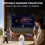 ⁦Mini Projector Karaoke Portable Support 4K 1080P YS-300 KTV – جهاز مديا ذكي للعرض على الحائط مع كاريوكي⁩ - الصورة ⁦2⁩