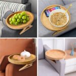 ⁦Plateau d'accoudoir de fauteuil en Bambou à Clip de Bras - صينية مسند ذراع للأريكة⁩ - الصورة ⁦6⁩