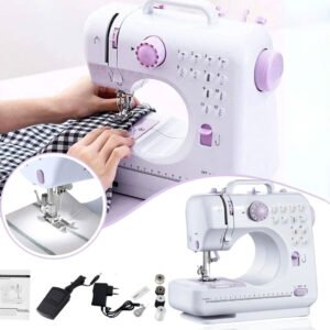 Machine à coudre portable 12 points 2 vitesses avec veilleuse LED et pédale – ماكينة خياطة محمولة