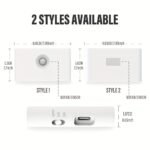 ⁦Smart Applique murale LED intelligente à détecteur de mouvement rechargeable 2Pcs - طقم مصباحين لإضاءة الممرات⁩ - الصورة ⁦8⁩